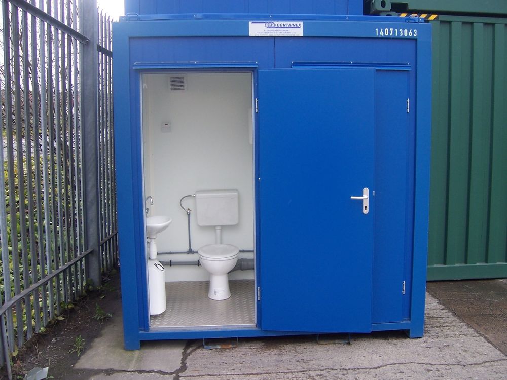 8ft Double Steel Toilet Cabin – Fully Insulated Dual-Cubicle Unit