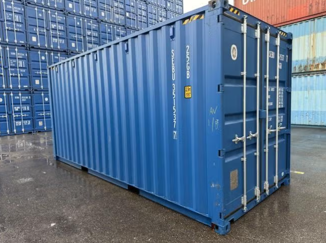 20ft High Cube One-Trip Shipping Container— Gentian Blue